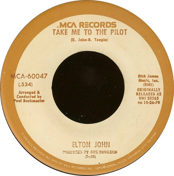 Elton John Take Me To The Pilot Vinyl Discogs