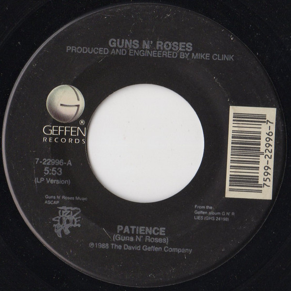 Guns N' Roses – Patience (1988, Vinyl) - Discogs