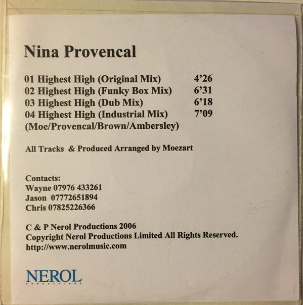 ladda ner album Nina Provencal - Highest High