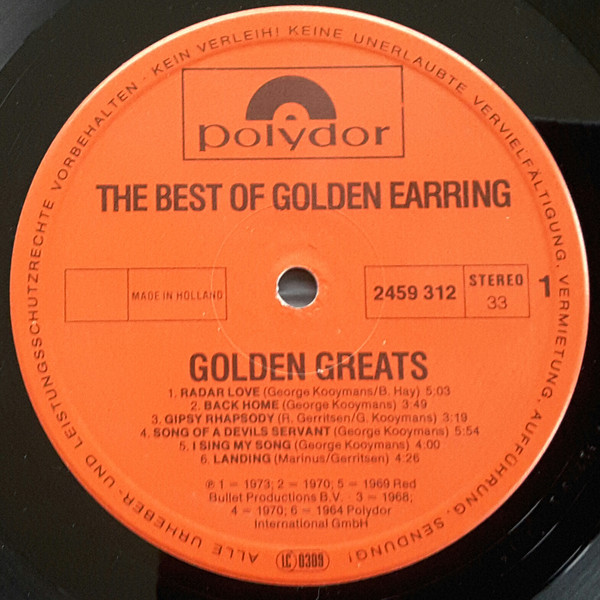 Golden Earring - The Best Of Golden Earring | Polydor (2459 312) - 3