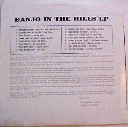 last ned album Various - Banjo In The Hills 16 Great Mountain Songs By All Star Artists 16