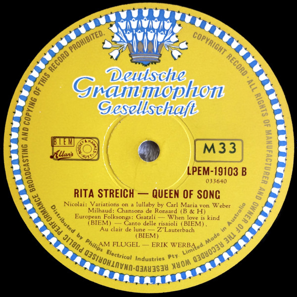 last ned album Rita Streich, Franz Schubert, Hugo Wolf, Richard Strauss, Otto Nicolai, Darius Milhaud, Erik Werba - Rita Streich Queen Of Song