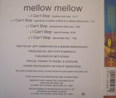 Mellow Mellow – I Can't Stop (1993, Green in labels, Vinyl) - Discogs
