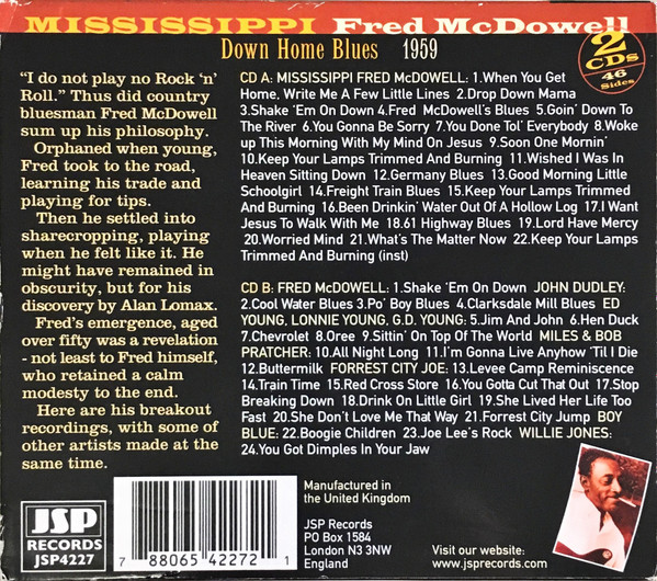 baixar álbum Mississippi Fred McDowell - Down Home Blues 1959