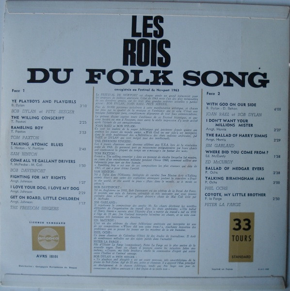 Various - Les Rois Du Folk Song | Amadeo (AVRS 18101) - 2