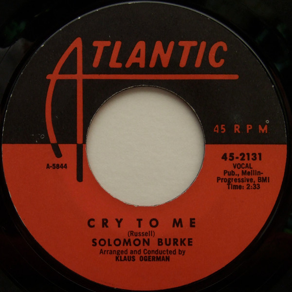 Solomon Burke – Cry To Me / I Almost Lost My Mind (1962, Vinyl