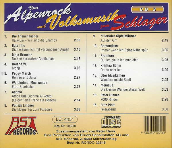 baixar álbum Various - Vom Alpenrock Und Volksmusik Zum Schlager Vol 3 CD 1