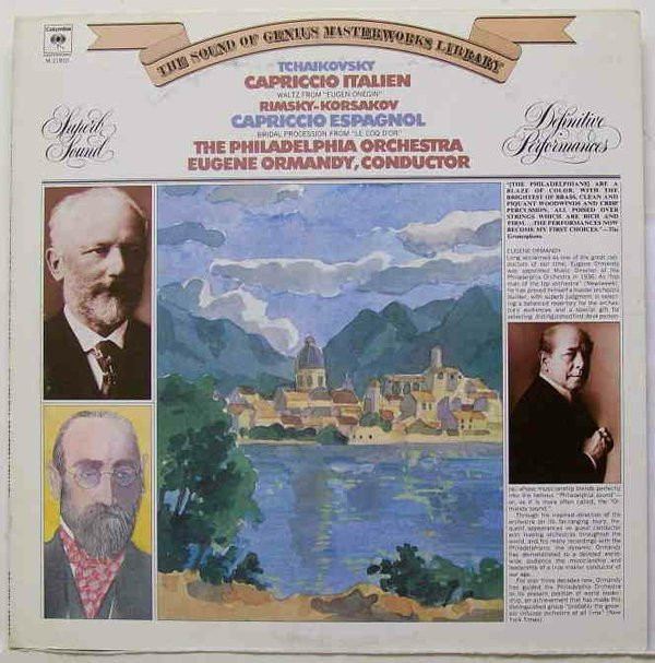baixar álbum Tchaikovsky RimskyKorsakov Eugene Ormandy The Philadelphia Orchestra - Capriccio Italien Capriccio Espagnol