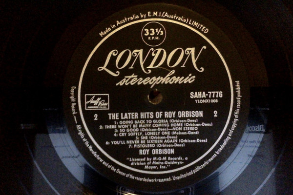 ladda ner album Roy Orbison - His Later Hits