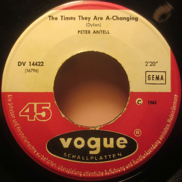 ladda ner album Peter Antell - The Times They Are A Changing Yesterday And Today
