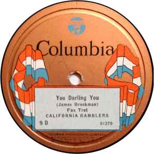 California Ramblers - You Darling You / Melancholy album cover