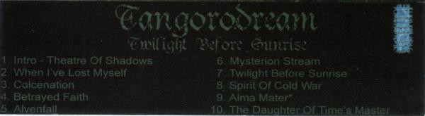lataa albumi Tangorodream - Twilight Before Sunrise