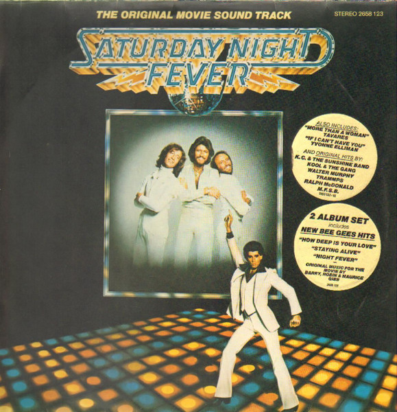pochette de l'album Saturday Night Feve du groupe des Bee Gees