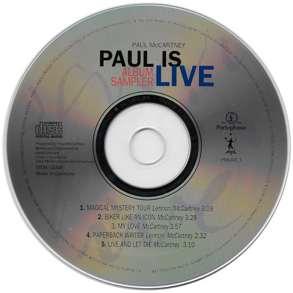 Paul McCartney☆Paul Is Live UK Parlophon | nate-hospital.com