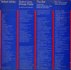 Robert Ashley - Perfect Lives (Private Parts): The Bar