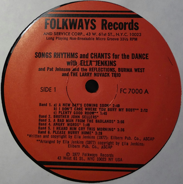 télécharger l'album Ella Jenkins - Songs Rhythms Chants For The Dance