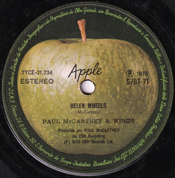Paul McCartney & Wings – Helen Wheels (1973, Vinyl) - Discogs