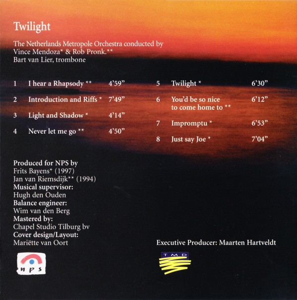 baixar álbum Bart Van Lier Featuring Vince Mendoza, Netherlands Metropole Orchestra - Twilight