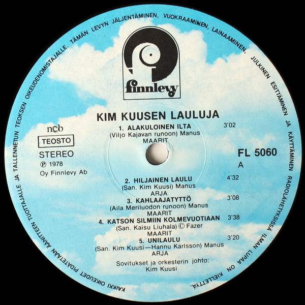 last ned album Kim Kuusi - Kim Kuusen Lauluja
