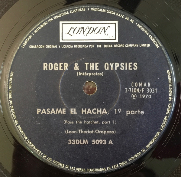 Roger & The Gypsies – Pass The Hatchet (1966, Vinyl) - Discogs