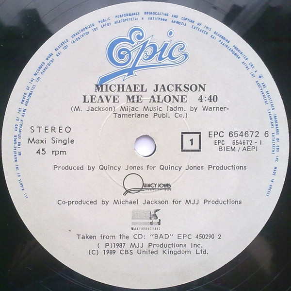télécharger l'album Michael Jackson - Leave Me Alone