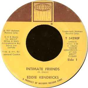 Eddie Kendricks – Intimate Friends / Baby (1977, Vinyl) - Discogs