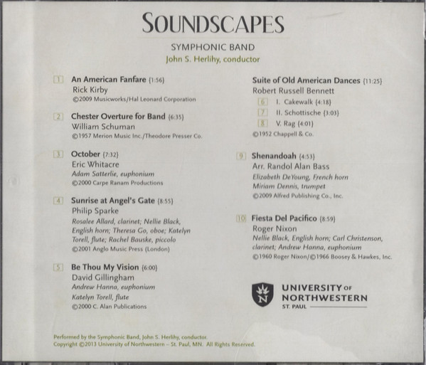 descargar álbum University Of Northwestern Symphonic Band - Soundscapes