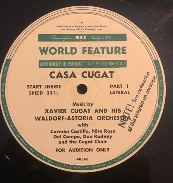 Xavier Cugat And His Waldorf-Astoria Orchestra