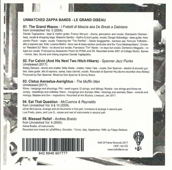 descargar álbum Various - Frank Zappa Sings For Le Grand Oiseau