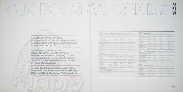 Album herunterladen Various - Music Factory Mastermix Issue 63