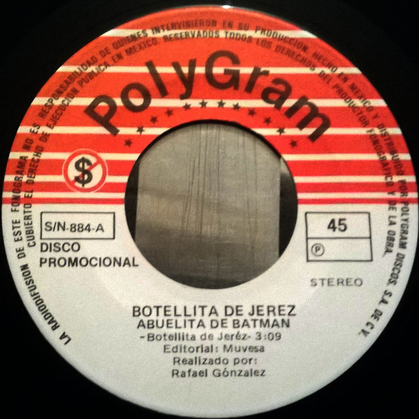 Botellita De Jerez – Abuelita de Batman (1989, Vinyl) - Discogs