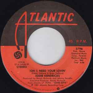 Eddie Kendricks - (Oh I) Need Your Lovin' / Looking For Love album cover