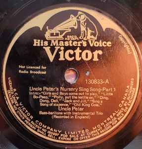Uncle Peter - Uncle Peter's Nursery Sing Song-Part 1 / Uncle Peter's Nursery Sing Song-Part 2 album cover