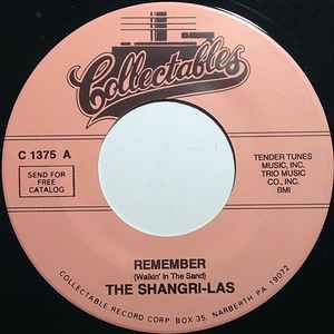The Shangri-Las - Remember (Walkin' In The Sand) / It's Easier To Cry album cover