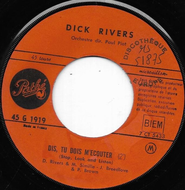 Album herunterladen Dick Rivers - Dis Tu Dois MEcouter