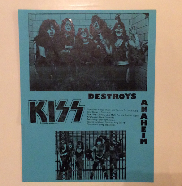 お気に入り】 キッス 1976年ブートレグ「Destroys Anaheim」LPレコード 