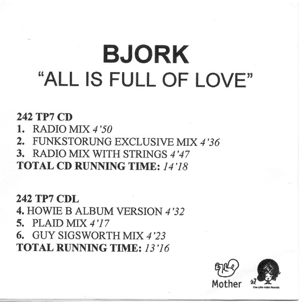 Björk – All Is Full of Love Lyrics