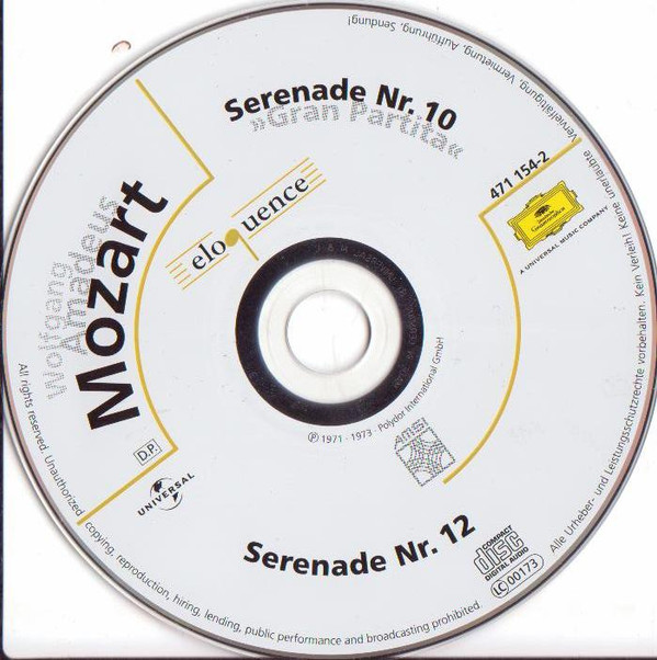 baixar álbum Wolfgang Amadeus Mozart - Serenade Nr 10 Gran Partita Serenade Nr 12