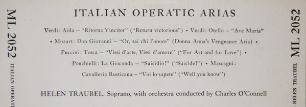 descargar álbum Helen Traubel - Italian Operatic Arias