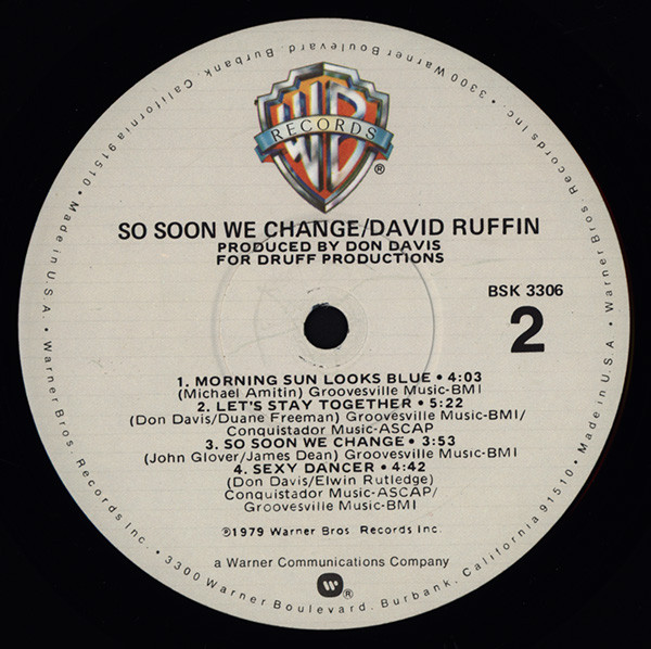 baixar álbum David Ruffin - So Soon We Change