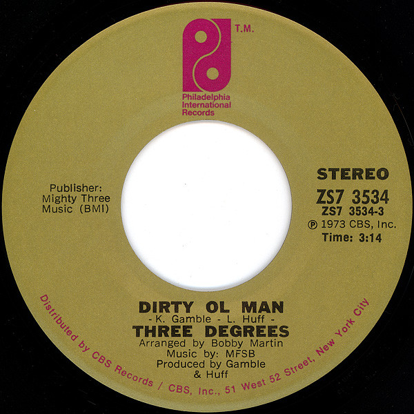 The Three Degrees - Dirty Ol' Man | Releases | Discogs