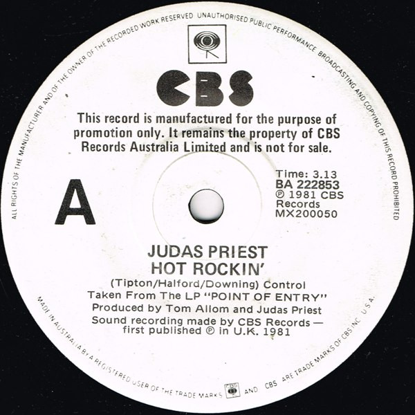 Judas Priest – Point Of Entry (1981, Vinyl) - Discogs