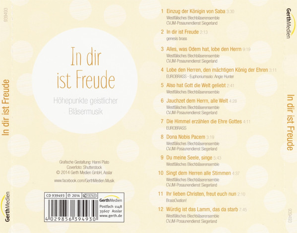last ned album Various - In Dir Ist Freude Höhepunkte Geistlicher Bläsermusik