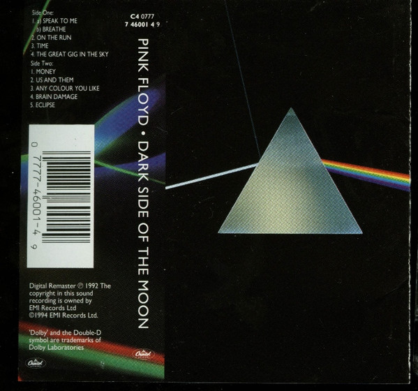 Pink Floyd – The Dark Side Of The Moon - Used Cassette 1988 Capitol Tape -  Psychedelic Rock / Prog Rock