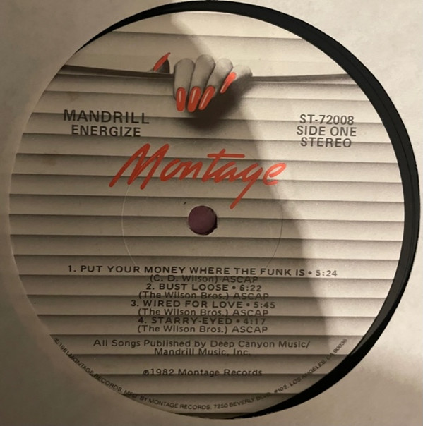 Mandrill - Energize | Montage Records (ST-72008) - 2