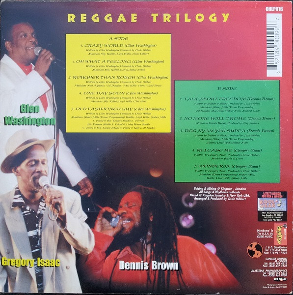 descargar álbum Glen Washington, Dennis Brown, Gregory Isaacs - Reggae Trilogy