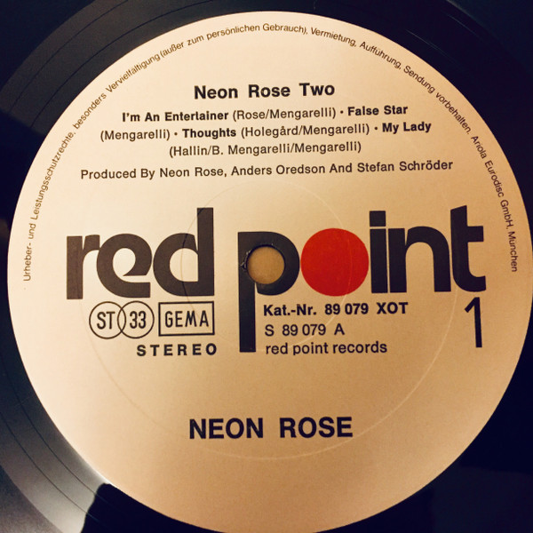 HR/NEON ROSE/ NEON ROSE TWO (LP) SWEDEN盤 ORIGINAL (g099)-