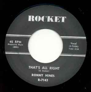 Ronny Hines - That's All Right album cover