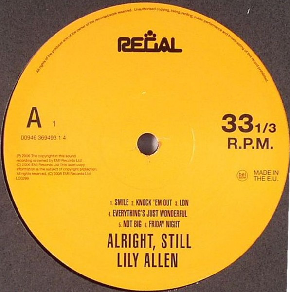 Lily Allen – Alright, Still (2006, Vinyl) - Discogs