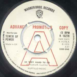 Tower Of Power - So Very Hard To Go album cover